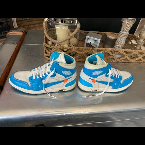 Jordan Off-White Retro 1 - high top - UNC blue - Picture 8 of 13